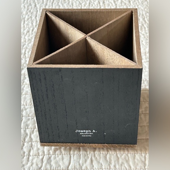 Joseph A. Collection Rotating Wooden Desk Organizer "STUFF" Pen/Pencil Holder - Picture 4 of 6